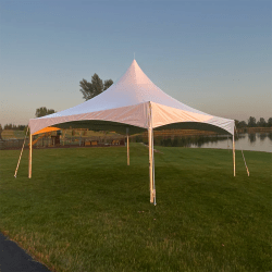tent5 low 1767803466 20 x 20 Tent, 4 x 60" Round Tables, 32 White Chairs